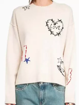 The Today Show 2026 Meredith Sinclair Ivory Embroidered Sweater