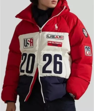 Color-Blocked Puffer Jacket