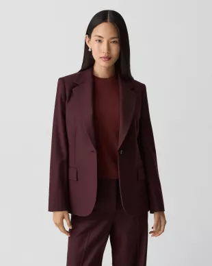 Lynnia Blazer in Sleek Flannel