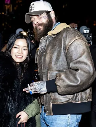 Post Malone New York Fashion Week Vintage Leather Jacket