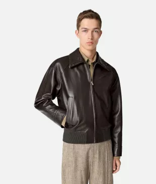 Leather Blouson Jacket