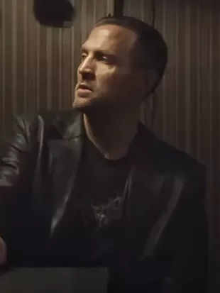 Jo Nesbo’s Detective Hole Tobias Santelmann Black Leather Jacket