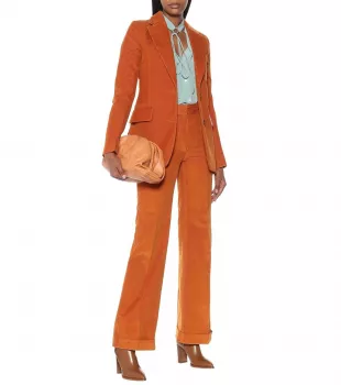 Corduroy Single-Breasted Blazer