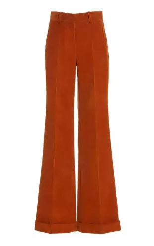 High-Rise Flared Corduroy Pants