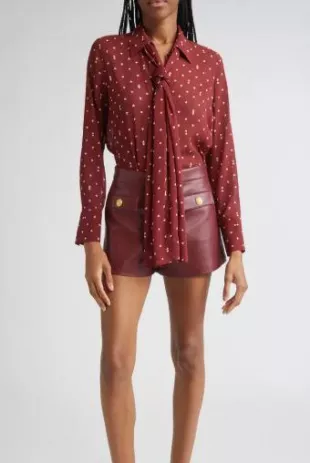 Basil Tie Neck Shirt