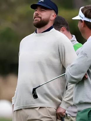 Travis Kelce Pebble Beach Beige Sweatshirt