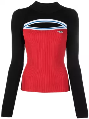 Cut Out Detail Knitted Top
