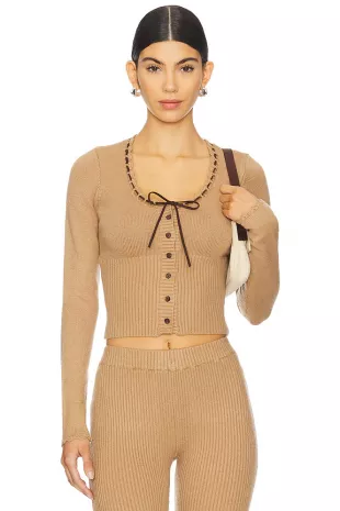 X Bella Hadid Texas Knit Cardigan