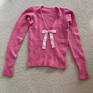 by Light Force Vintage Italian Pink Angora Wool Sweater