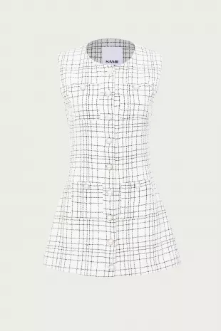 Grace Checked Knitted Minidress