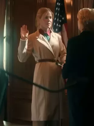 Scarpetta 2026 Nicole Kidman Light Pink Coat