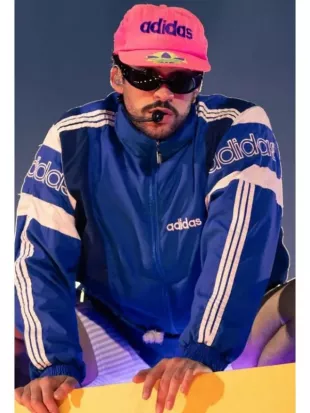 2026 Tour Bad Bunny Blue Track Jacket