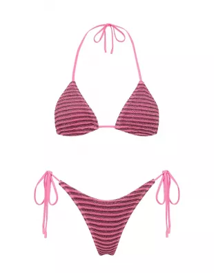Vinca Keys Sparkle Crochet Triangle Bikini Set