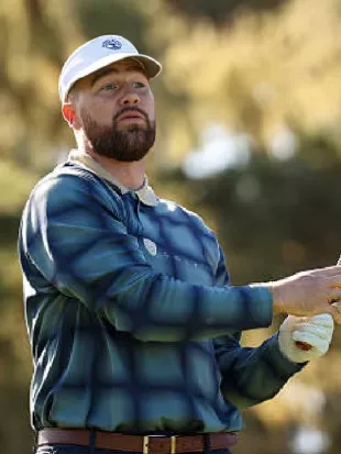 Pebble Beach Travis Kelce Blue Polo Shirt