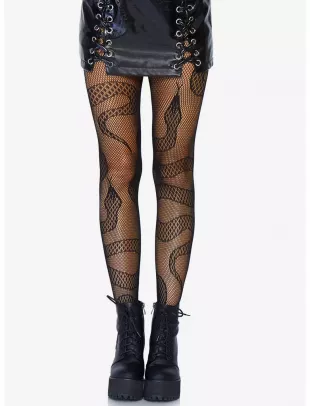 Black Snake Fishnet Tights