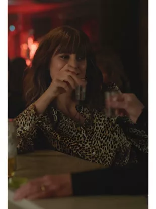 Betrayal S01 Zahra Ahmadi Leopard Print Shirt