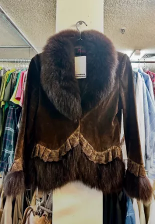 Romance 2000s Suede Fur Jacket