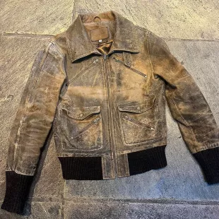 Suede Zip Vintage Jacket