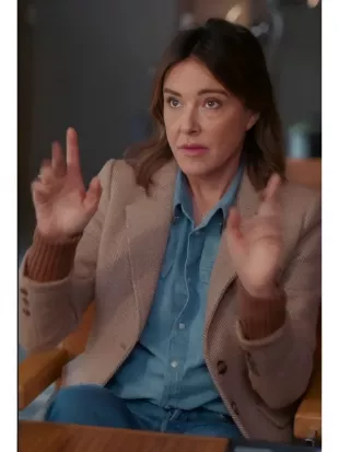 Shrinking Season 3 Christa Miller Herringbone Blazer