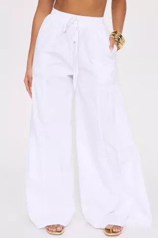 Sandra White Tiered Pants