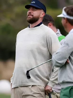 Pebble Beach Travis Kelce Beige Sweatshirt