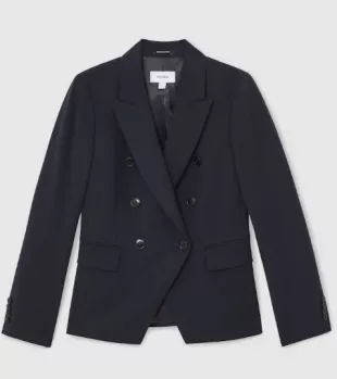 Navy Gabi Double Breasted Suit Blazer