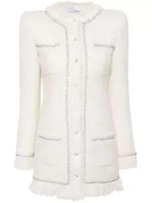 Single-Breasted Tweed Jacket