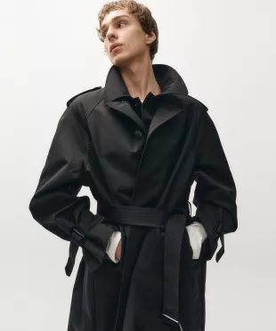 Synthetic Layered Trench Coat