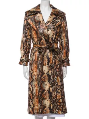 TYATR 2026 Nikki Newman Snake Print Trench Coat