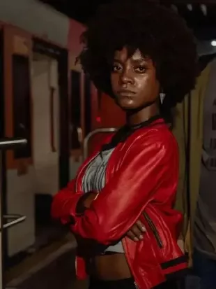 State of Fear Camilla Damião Red Leather Jacket