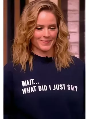 Sara Haines The View 2026 Wait What Did I Just Say Sweatshirt