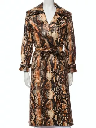 The Young And The Restless 2026 Nikki Newman Snake Print Trench Coat