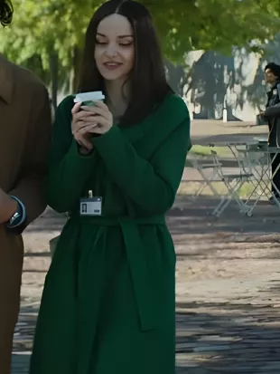 56 Days S01 Ciara Wyse Green Wool Coat