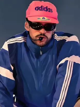 Bad Bunny 2026 Tour Blue Track Jacket