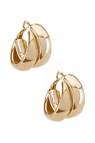 Gold Double Hoop Earrings