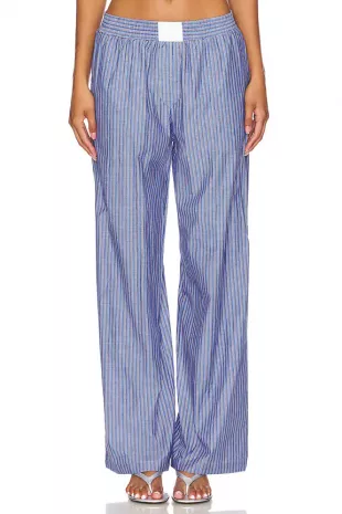 Blue Pinstripe Pants