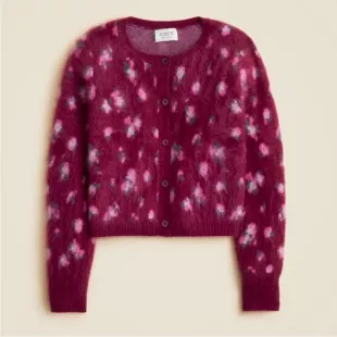 Brushed Cashmere Cropped Cardigan