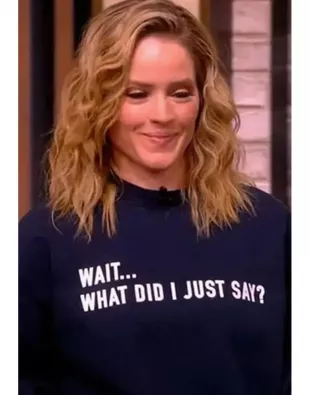 The View 2026 Sara Haines Wait What Did I Just Say Sweatshirt