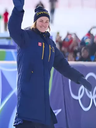 Anna Swenn Larsson 2026 Winter Olympics Coat