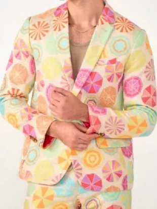 RuPauls Drag Race S18 RuPaul Charles Pastel Print Blazer