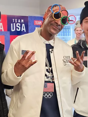 Coach Snoop Team USA White Bomber Jacket