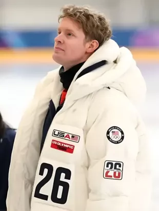 Evan Bates Olympics 2026 Team USA Flagbearer Jacket