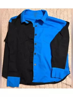 RuPauls Drag Race S18 Blue & Black Two-Tone Shirt