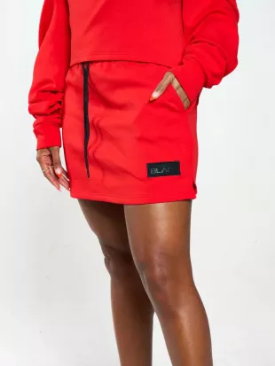 Embossed Patch Skirt