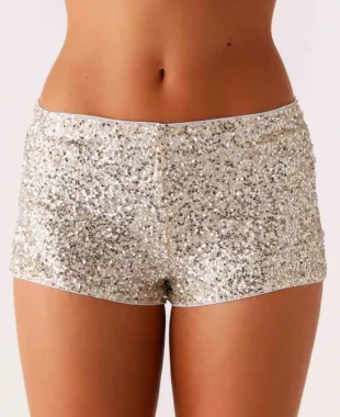 Maelis Low Rise Sequin Mini Shorts
