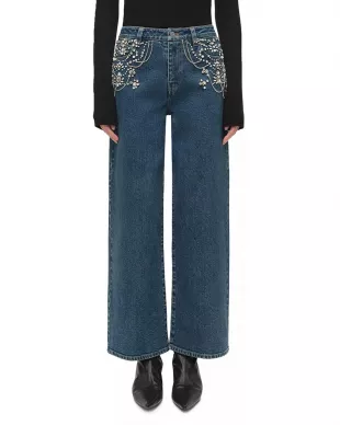 Jude Embellished Mid-Rise Jeans