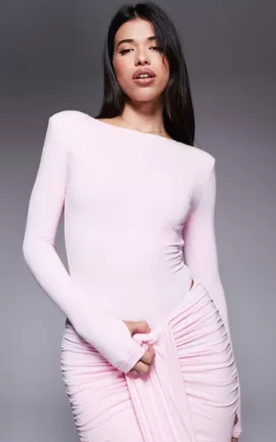 Nara Sculpting Second Skin Slash Neck Long Sleeve Body Co Ord