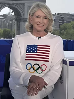Today Show 2026 Martha Stewart American Flag Olympics Sweater