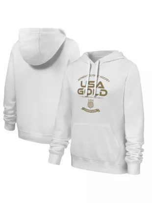 Winter Olympics 2026 Women's USA Hockey Gold Medal White Hoodie