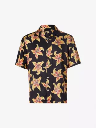 Hibiscus Printed Hawaiian Shirt